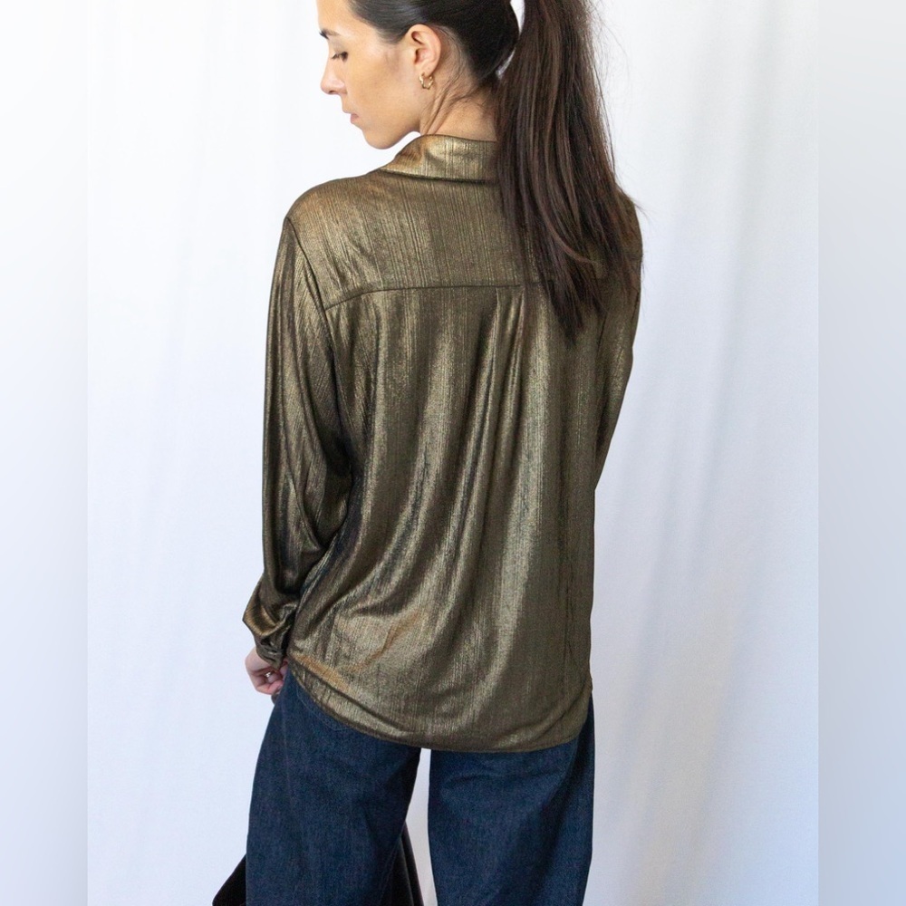 Gold Button Down - Picture 4 of 10